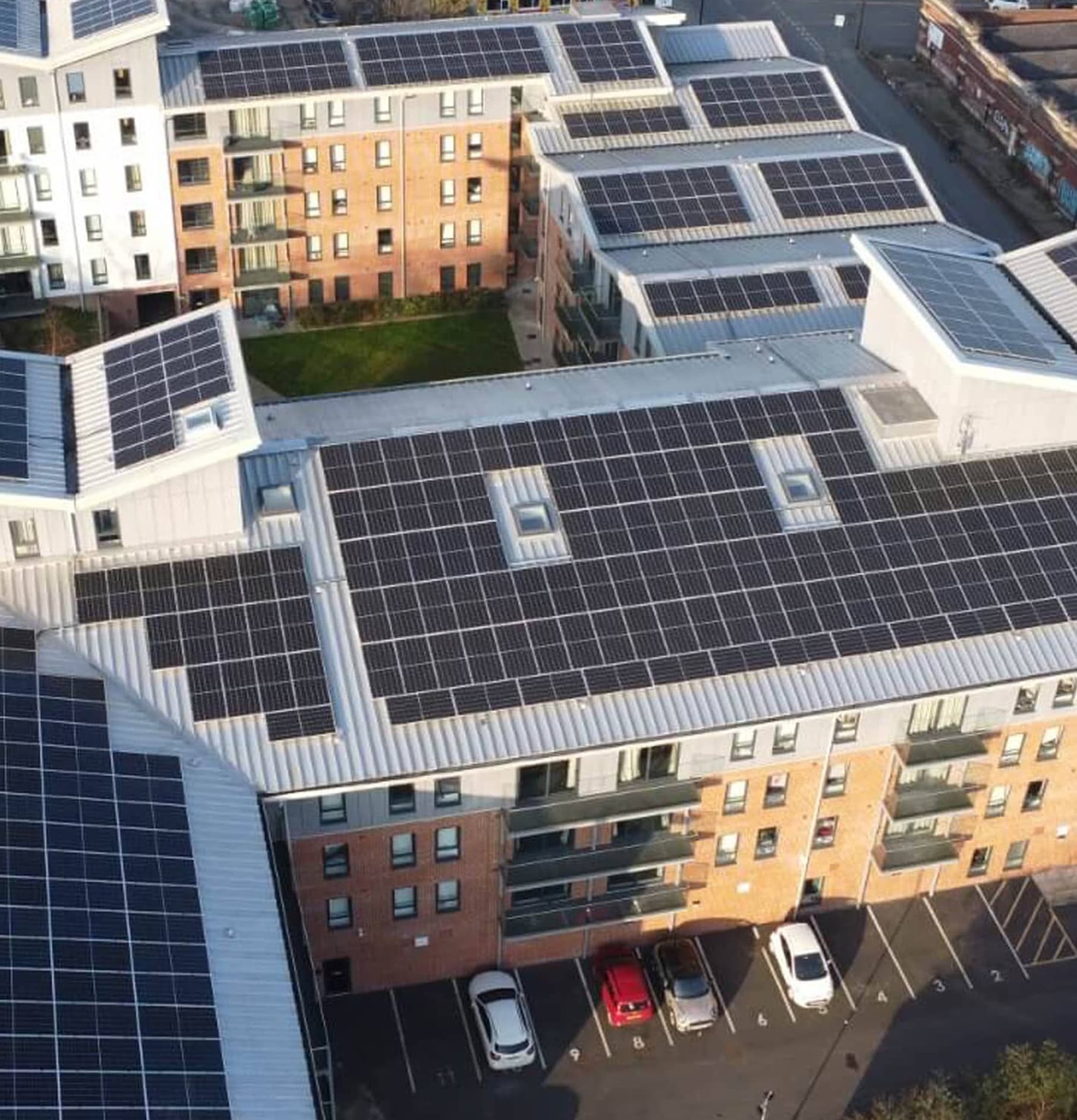 park-stone solar panels on roof